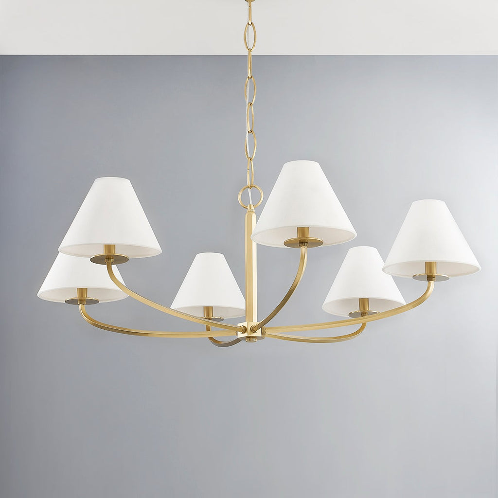 Fleur Chandelier Métal Tissu Vintage Classique - Neutralighting