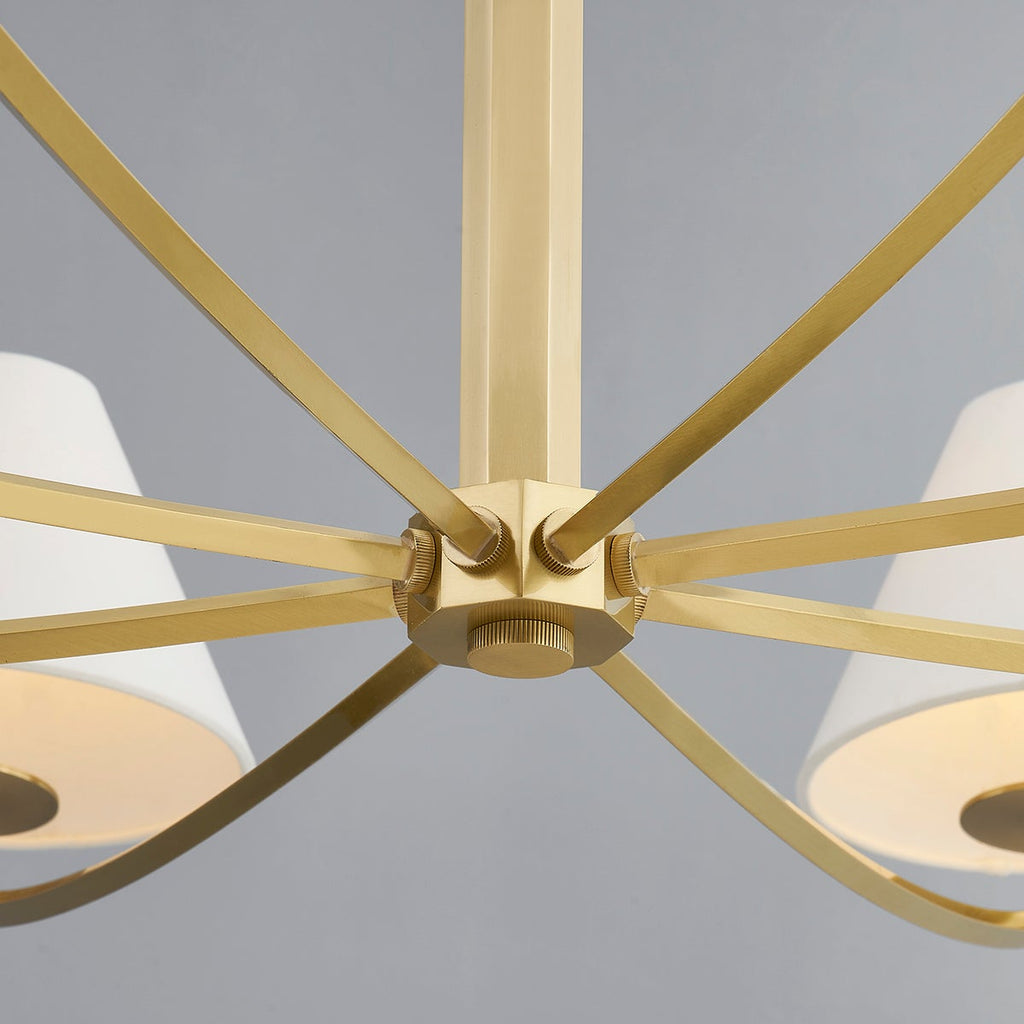 Fleur Chandelier Métal Tissu Vintage Classique - Neutralighting