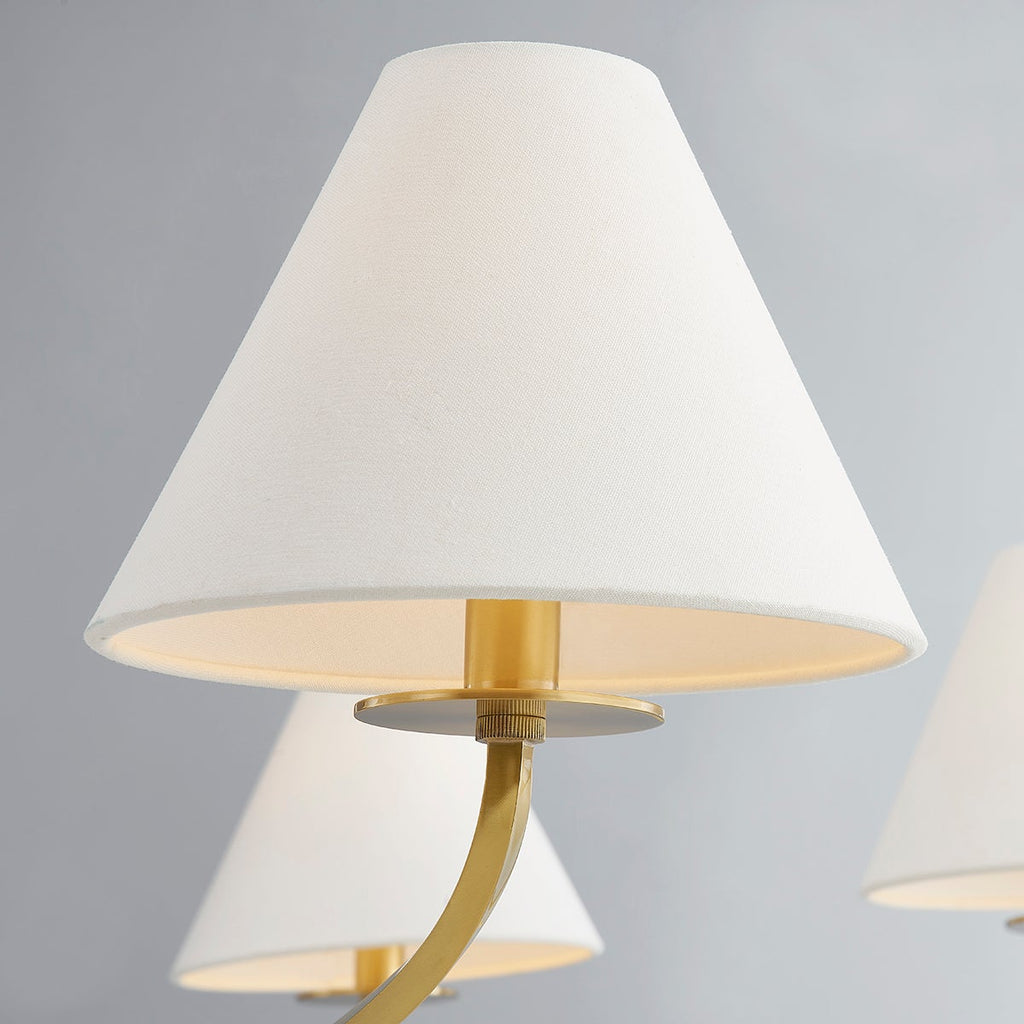 Fleur Chandelier Métal Tissu Vintage Classique - Neutralighting