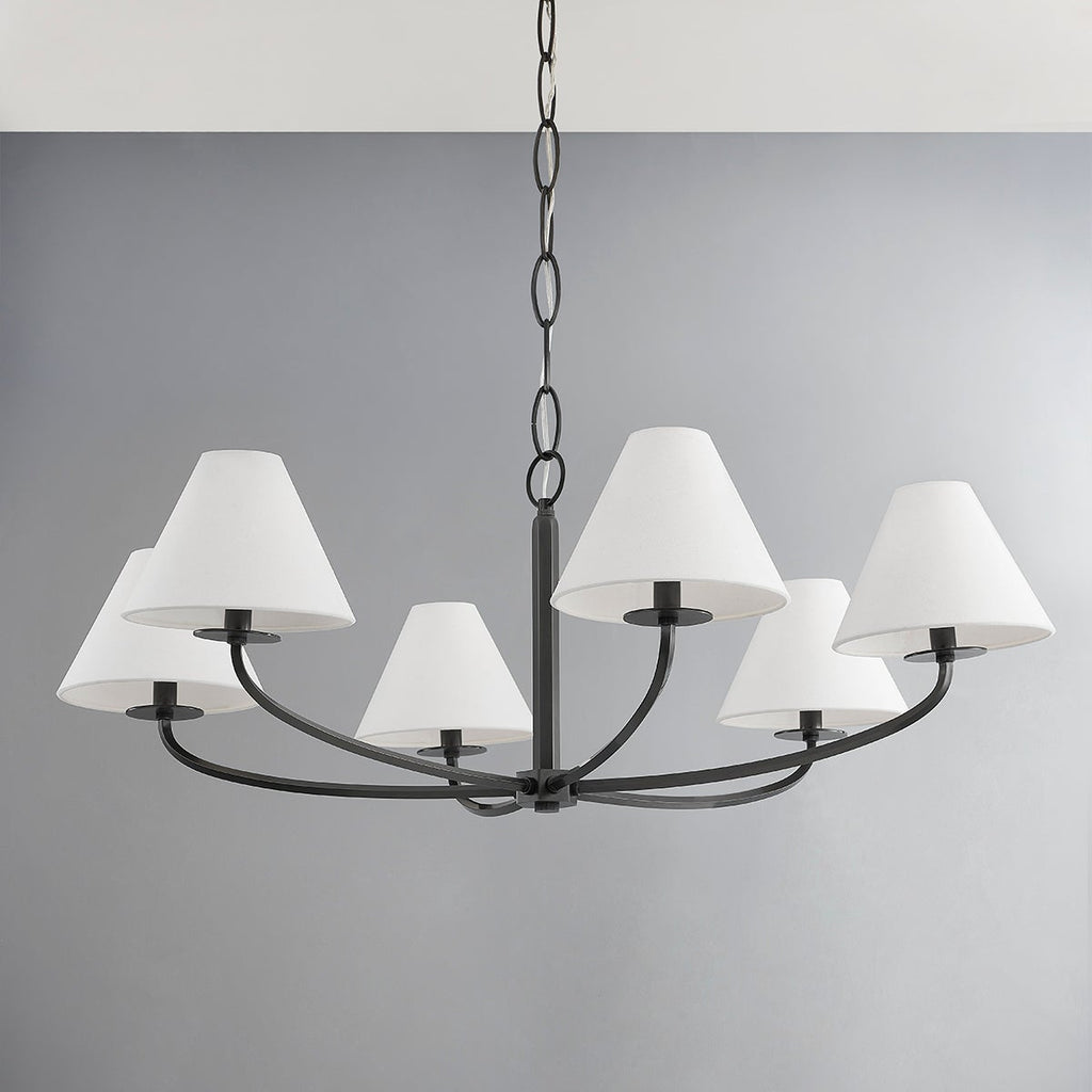 Fleur Chandelier Métal Tissu Vintage Classique - Neutralighting