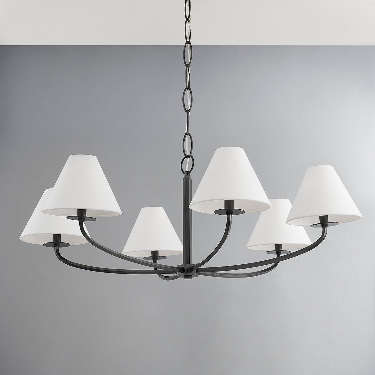 Fleur Chandelier Métal Tissu Vintage Classique - Neutralighting