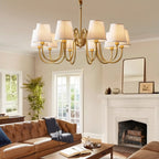 Stacey Chandelier en Tissu Traditionnel Vieilli - Neutralighting