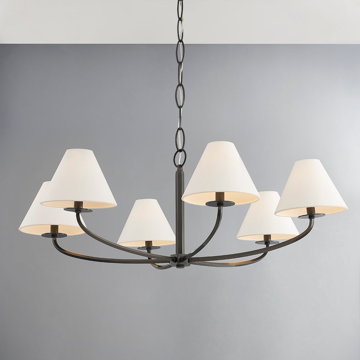 Fleur Chandelier Métal Tissu Vintage Classique - Neutralighting