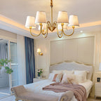 Stacey Chandelier en Tissu Traditionnel Vieilli - Neutralighting