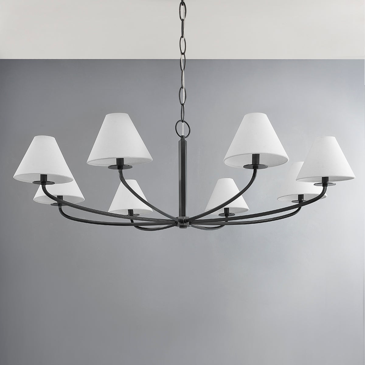 Fleur Chandelier Métal Tissu Vintage Classique - Neutralighting