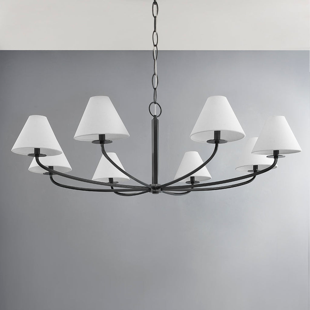Fleur Chandelier Métal Tissu Vintage Classique - Neutralighting