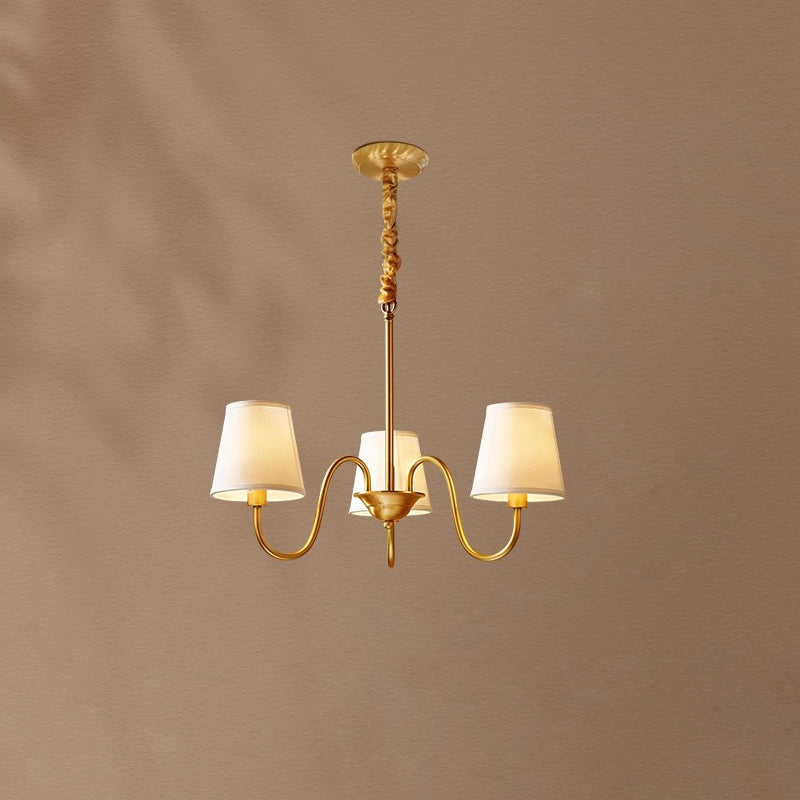 Stacey Chandelier en Tissu Traditionnel Vieilli - Neutralighting