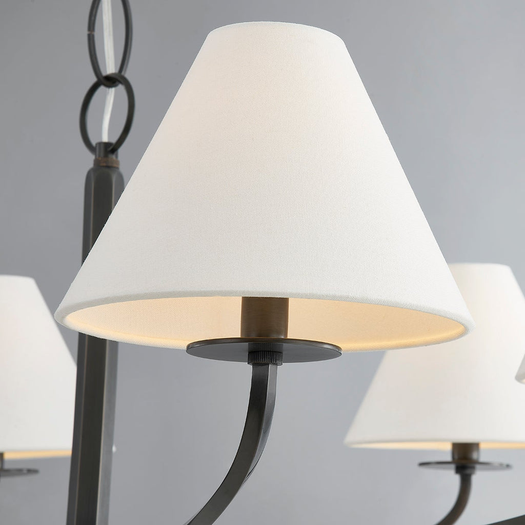 Fleur Chandelier Métal Tissu Vintage Classique - Neutralighting