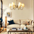 Stacey Chandelier en Tissu Traditionnel Vieilli - Neutralighting