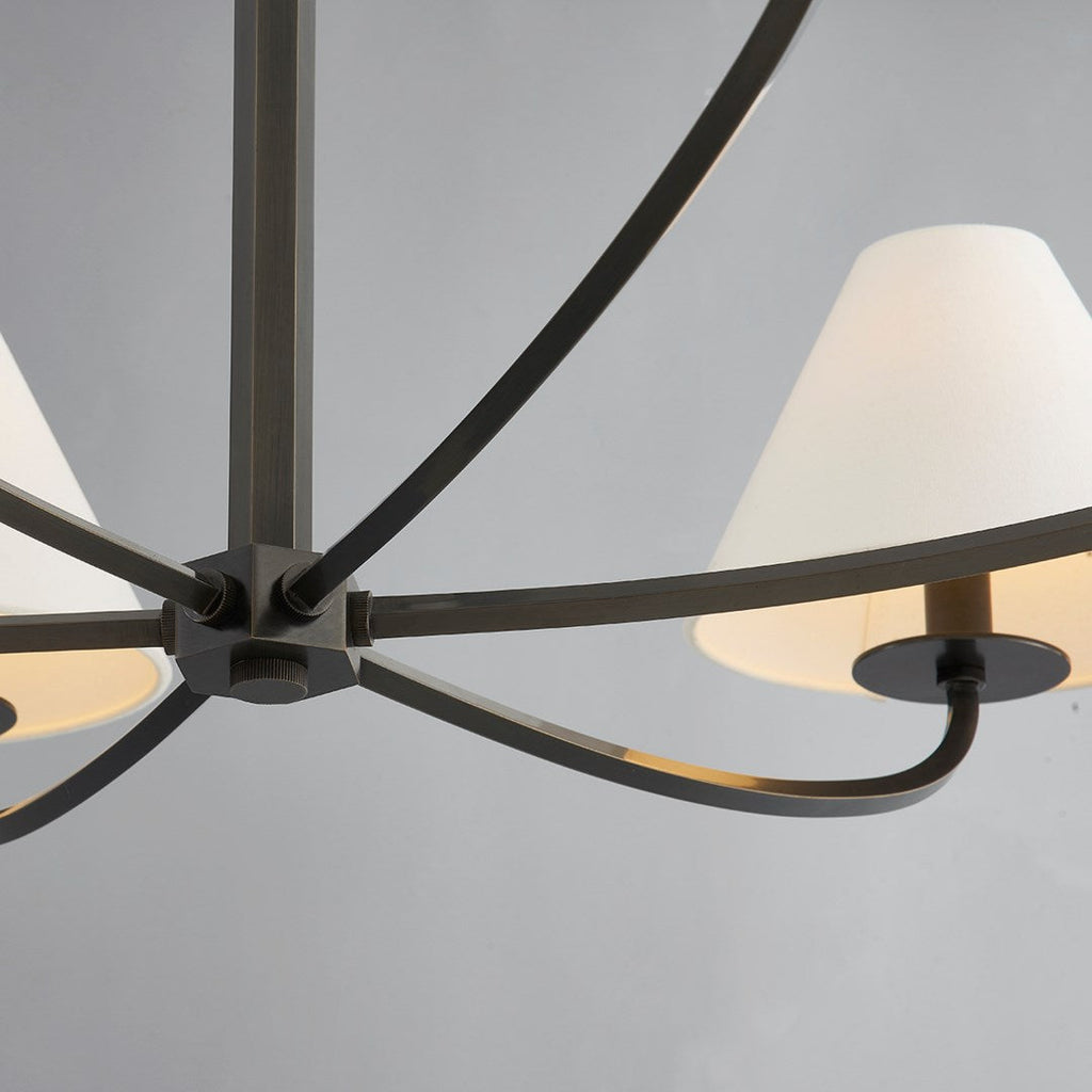 Fleur Chandelier Métal Tissu Vintage Classique - Neutralighting