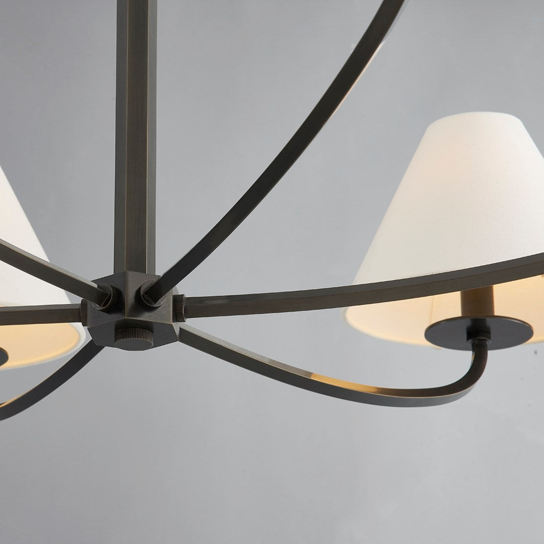 Fleur Chandelier Métal Tissu Vintage Classique - Neutralighting