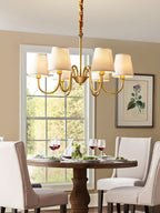 Stacey Chandelier en Tissu Traditionnel Vieilli - Neutralighting