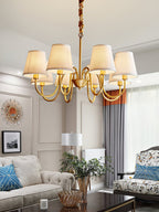 Stacey Chandelier en Tissu Traditionnel Vieilli - Neutralighting