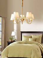 Stacey Chandelier en Tissu Traditionnel Vieilli - Neutralighting