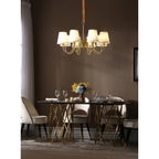 Stacey Chandelier en Tissu Traditionnel Vieilli - Neutralighting