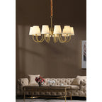 Stacey Chandelier en Tissu Traditionnel Vieilli - Neutralighting