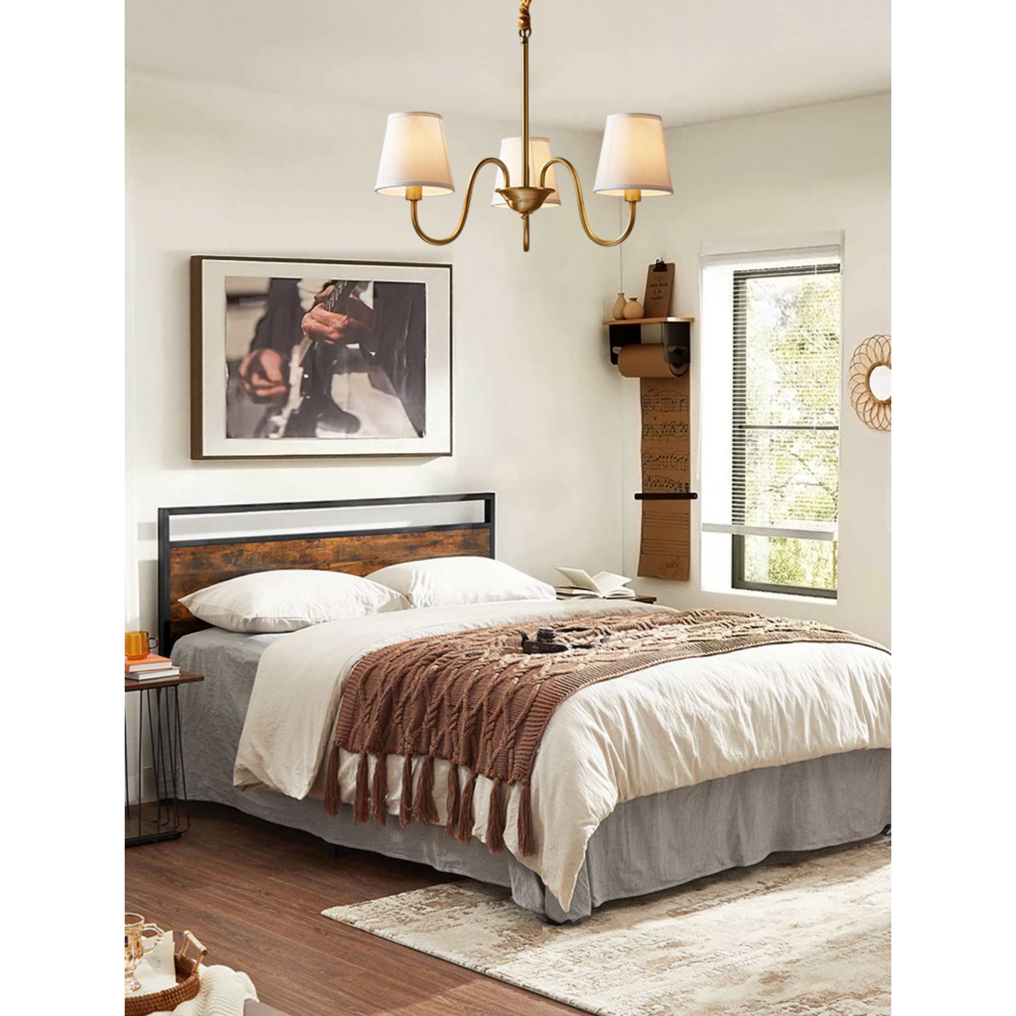 Stacey Chandelier en Tissu Traditionnel Vieilli - Neutralighting