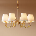 Stacey Chandelier en Tissu Traditionnel Vieilli - Neutralighting