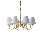 Stacey Chandelier en Tissu Traditionnel Vieilli - Neutralighting