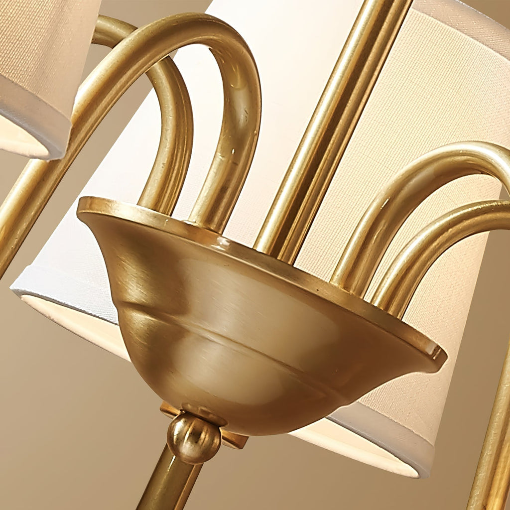 Stacey Chandelier en Tissu Traditionnel Vieilli - Neutralighting