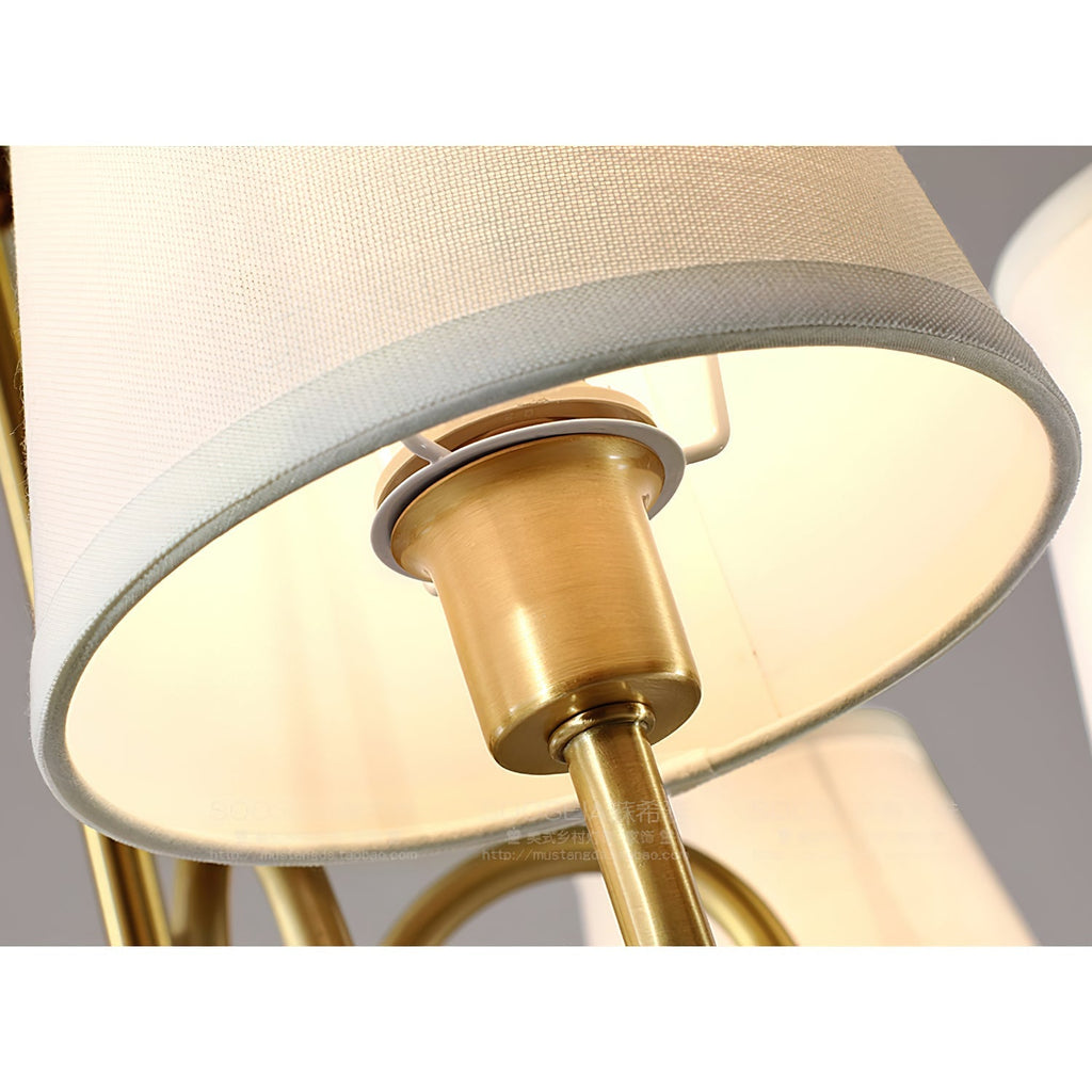 Stacey Chandelier en Tissu Traditionnel Vieilli - Neutralighting