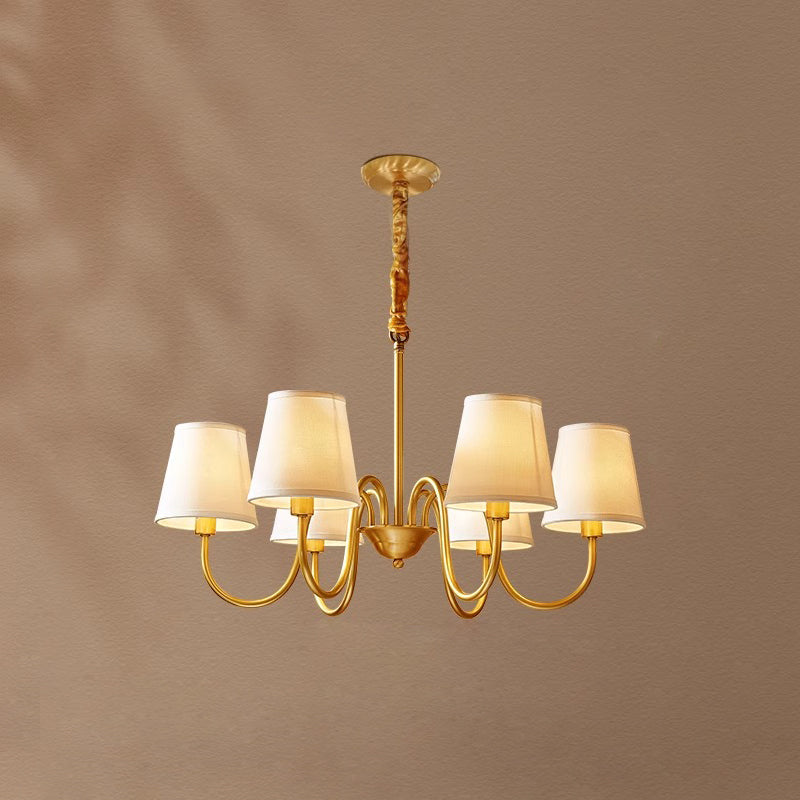 Stacey Chandelier en Tissu Traditionnel Vieilli - Neutralighting
