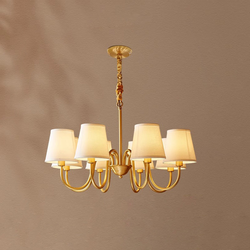Stacey Chandelier en Tissu Traditionnel Vieilli - Neutralighting