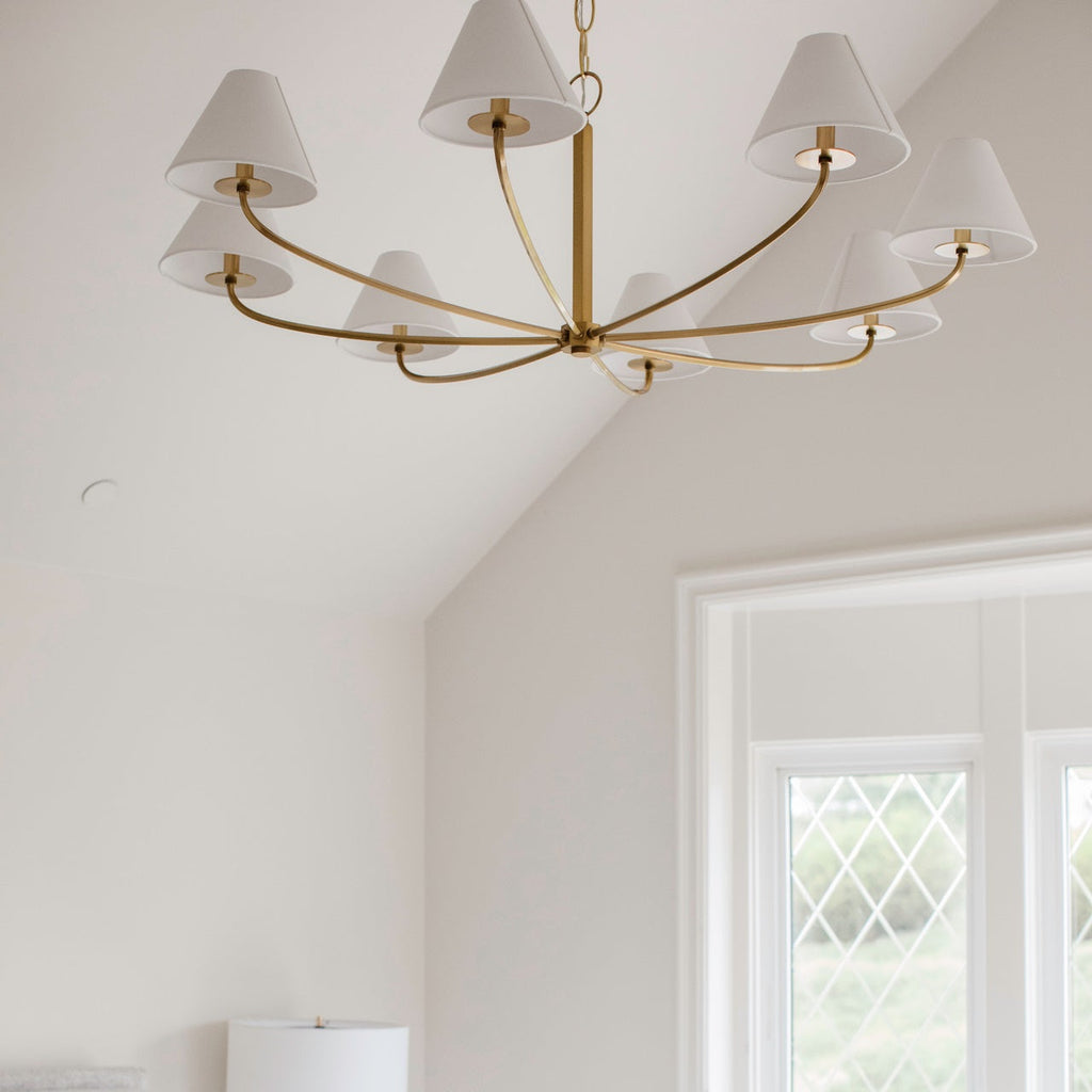 Fleur Chandelier Métal Tissu Vintage Classique - Neutralighting