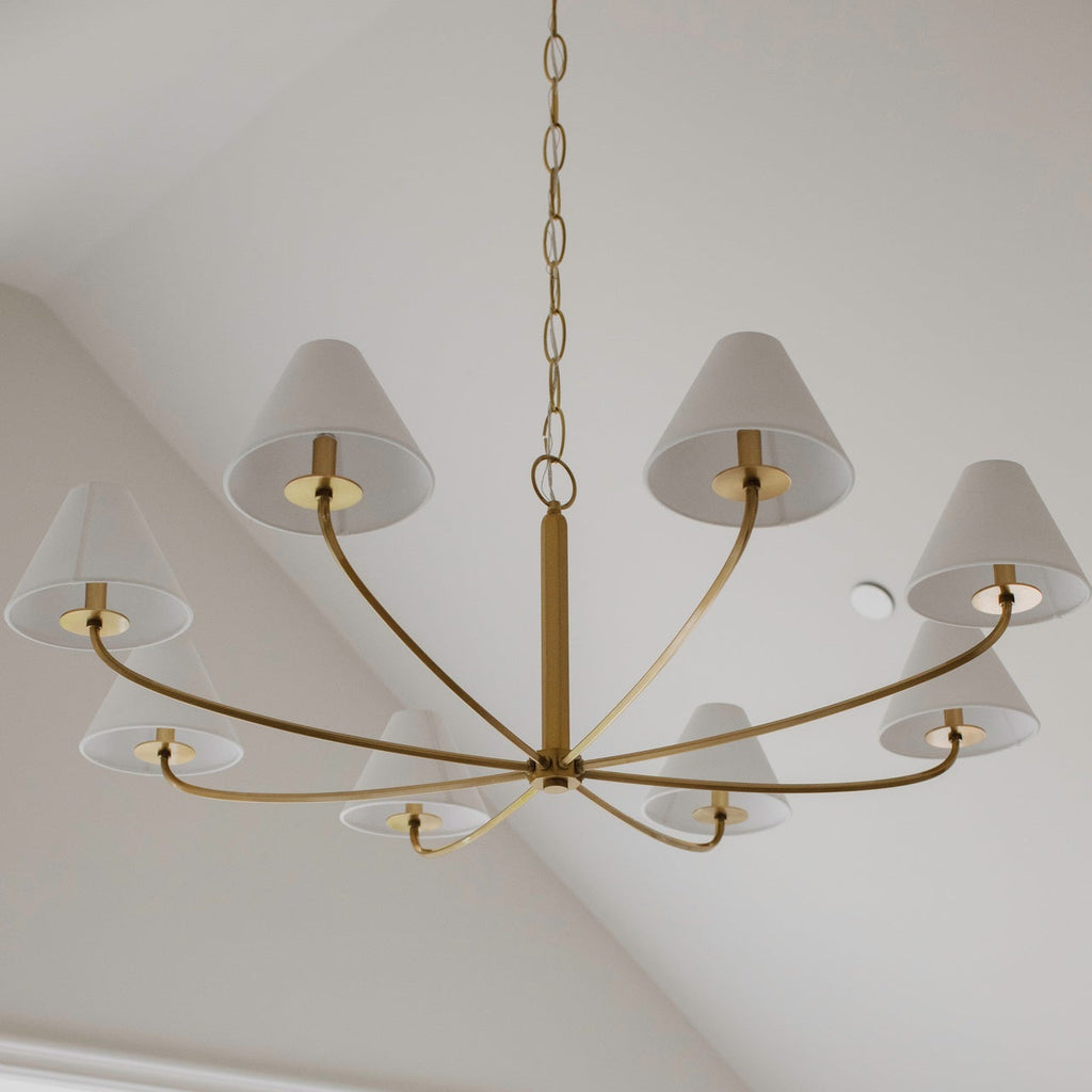 Fleur Chandelier Métal Tissu Vintage Classique - Neutralighting