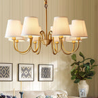 Stacey Chandelier en Tissu Traditionnel Vieilli - Neutralighting