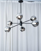 Solara Chandelier en Verre Décalé à 6 Lumières - Neutralighting