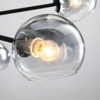 Solara Chandelier en Verre Décalé à 6 Lumières - Neutralighting
