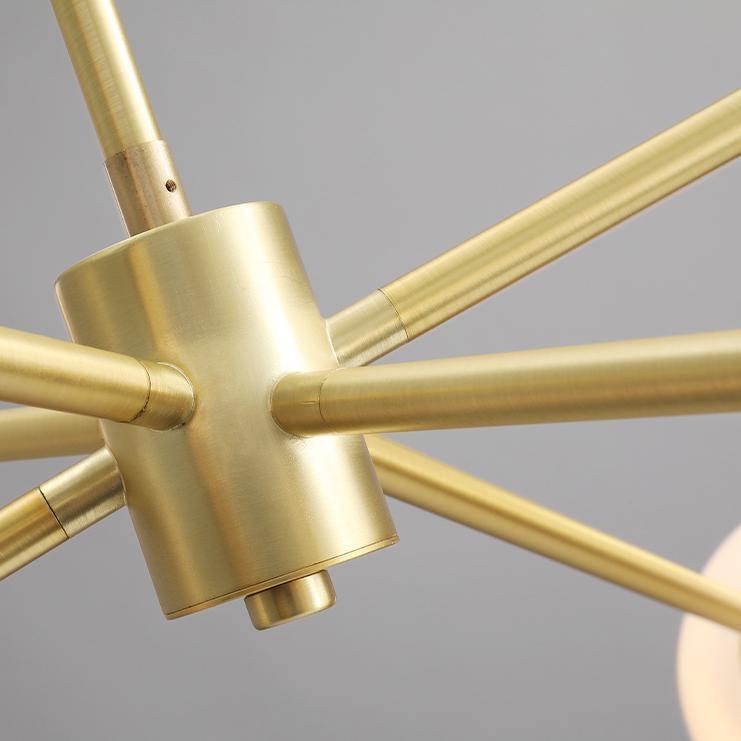 Solara Chandelier en Verre Décalé à 6 Lumières - Neutralighting
