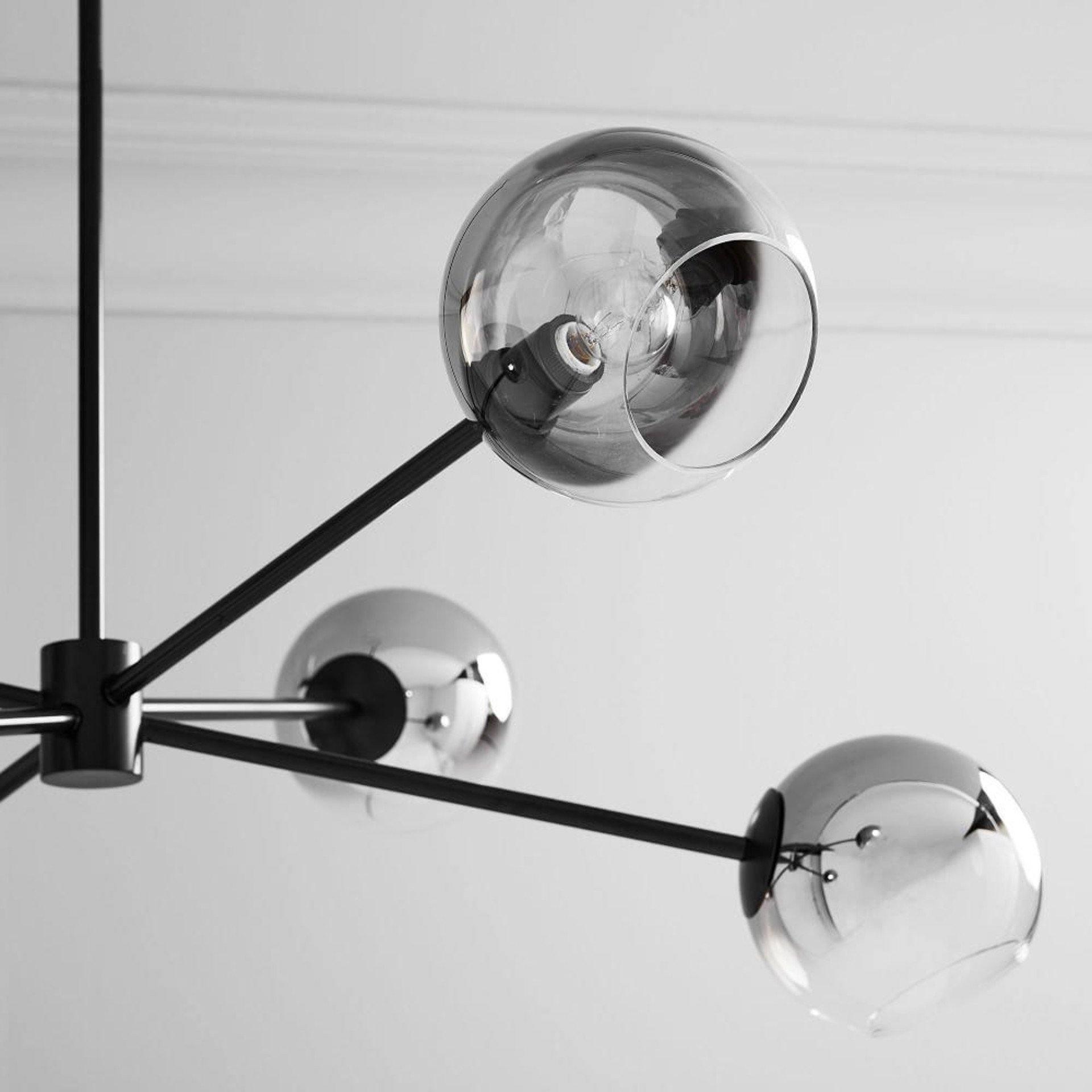 Solara Chandelier en Verre Décalé à 6 Lumières - Neutralighting