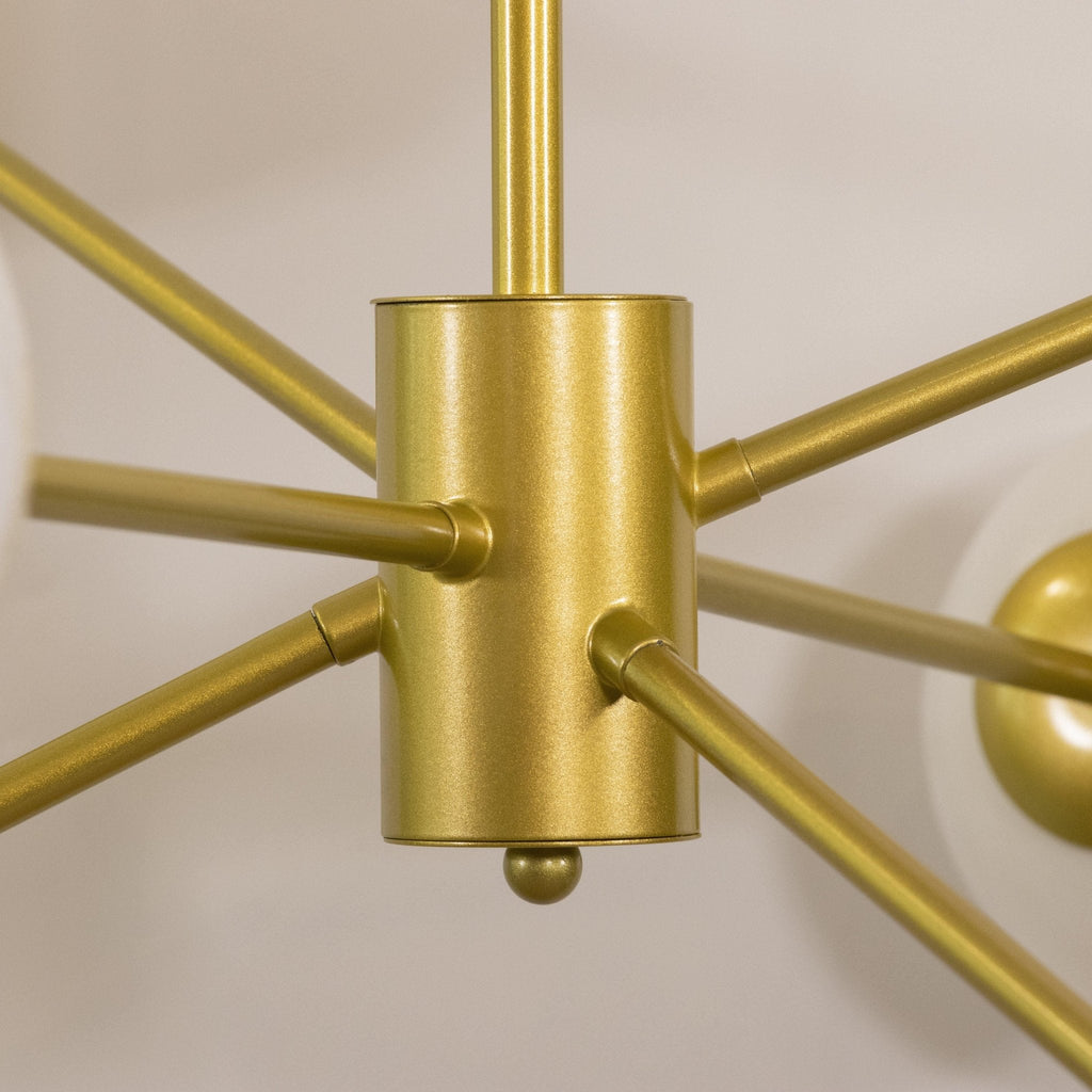 Solara Chandelier en Verre Décalé à 6 Lumières - Neutralighting
