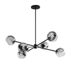 Solara Chandelier en Verre Décalé à 6 Lumières - Neutralighting