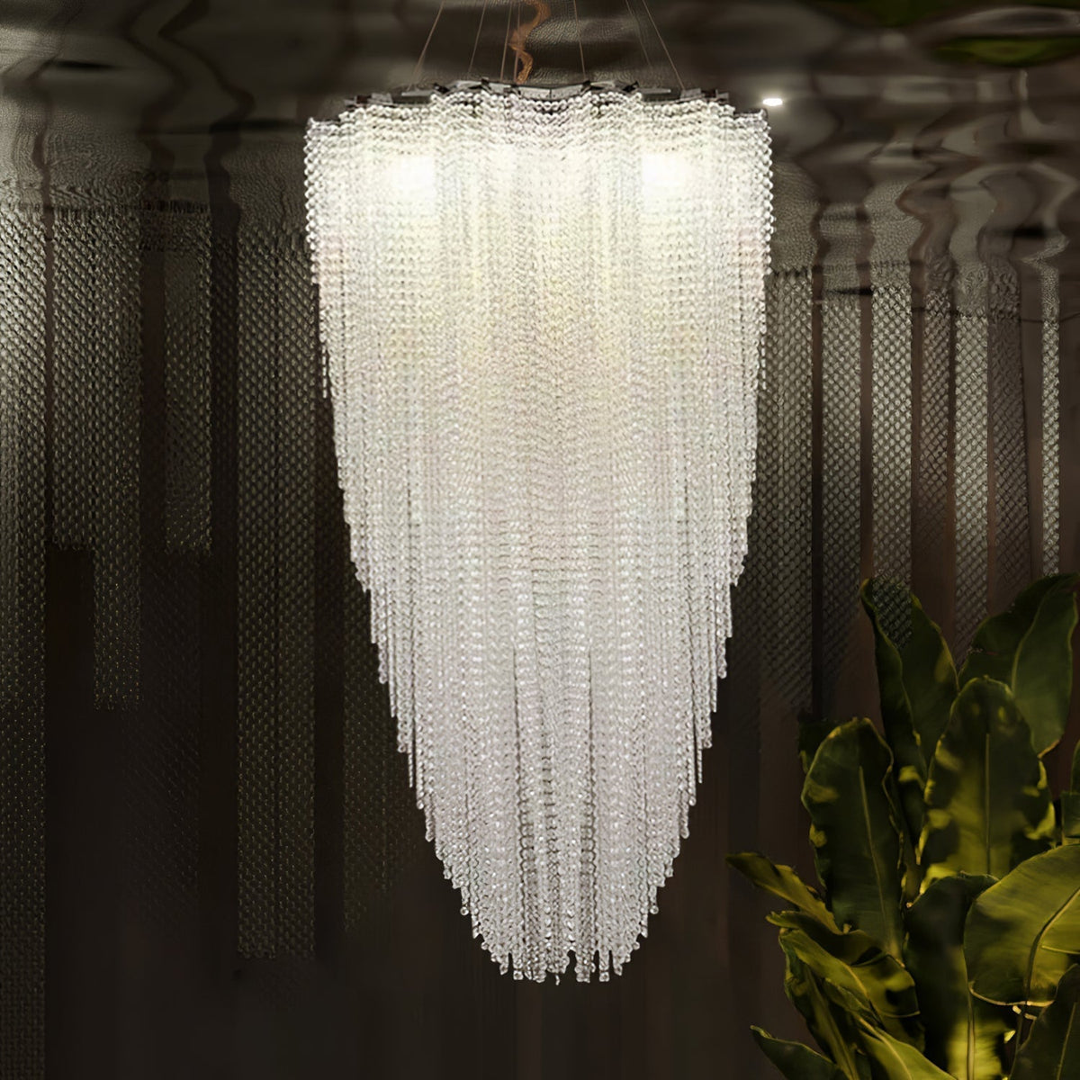 Zashayra Crystal Column Chandelier - Neutralighting