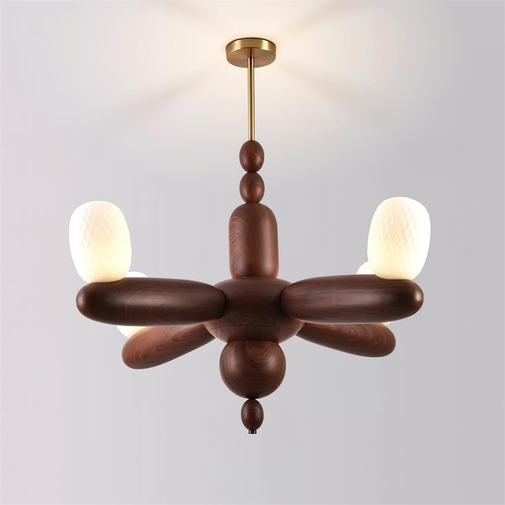 Stanza Lustre Bras Courbés en Bois - Neutralighting