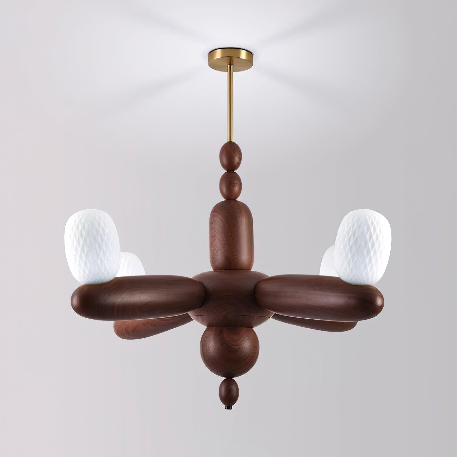 Stanza Lustre Bras Courbés en Bois - Neutralighting