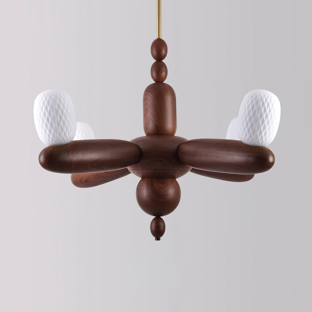 Stanza Lustre Bras Courbés en Bois - Neutralighting