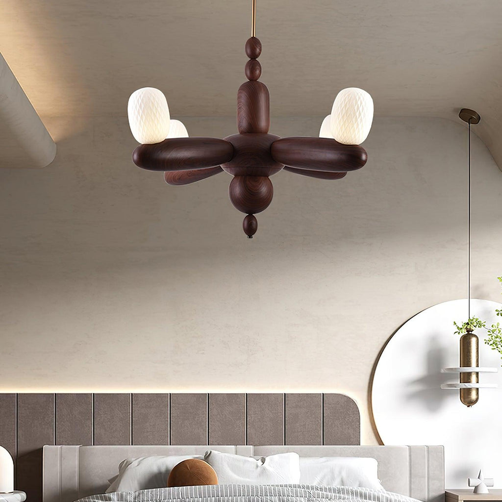 Stanza Lustre Bras Courbés en Bois - Neutralighting