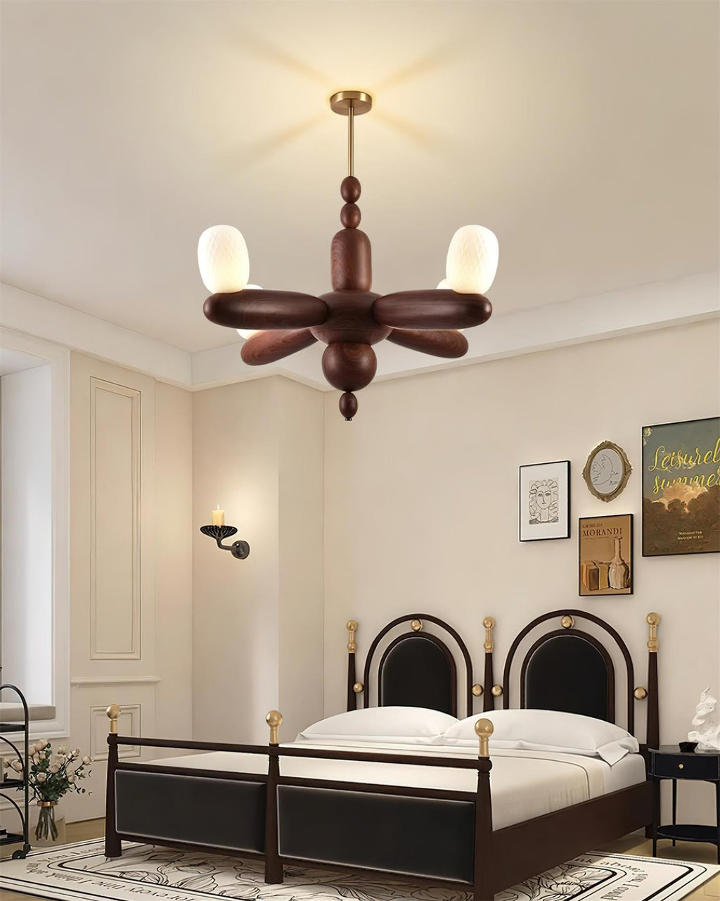 Stanza Lustre Bras Courbés en Bois - Neutralighting