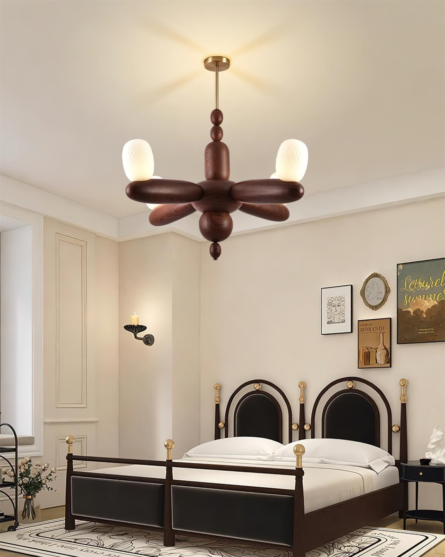 Stanza Lustre Bras Courbés en Bois - Neutralighting