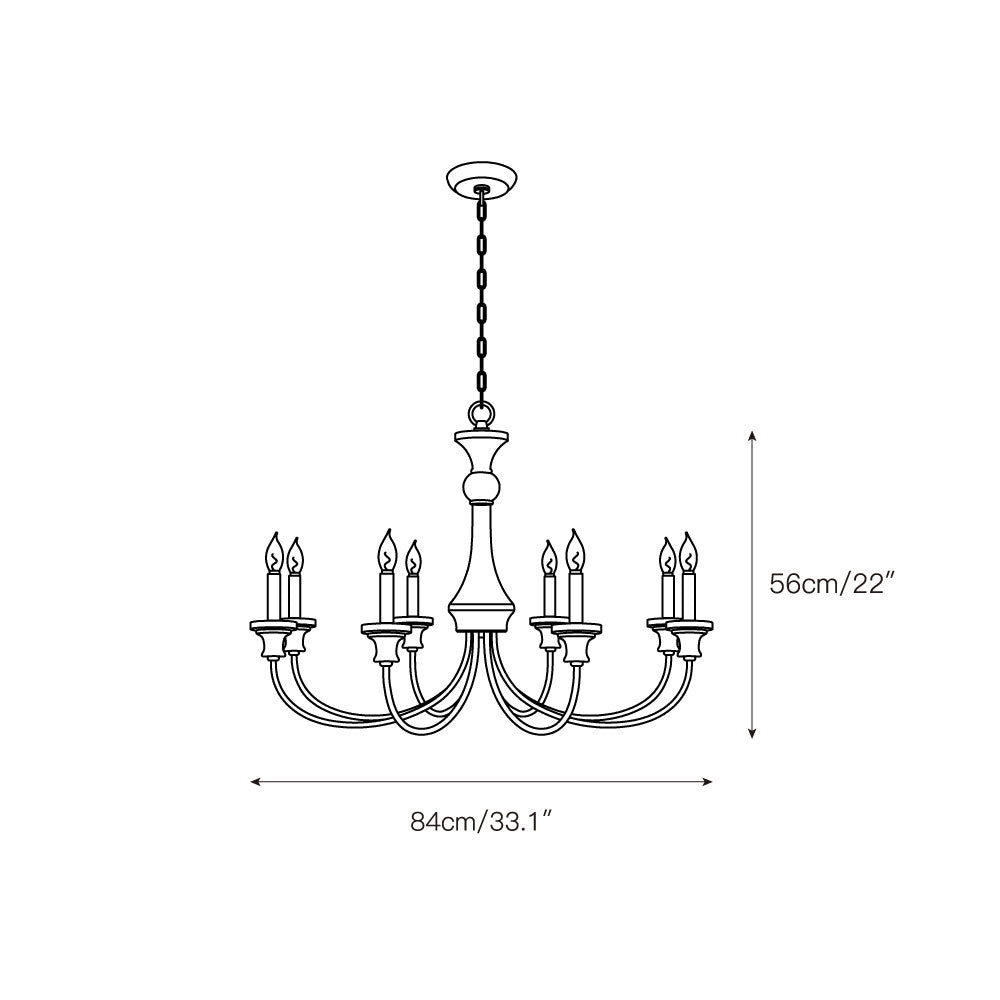Zatheora Ancien Poussière D'étoiles Bois Métal Lustre - Neutralighting