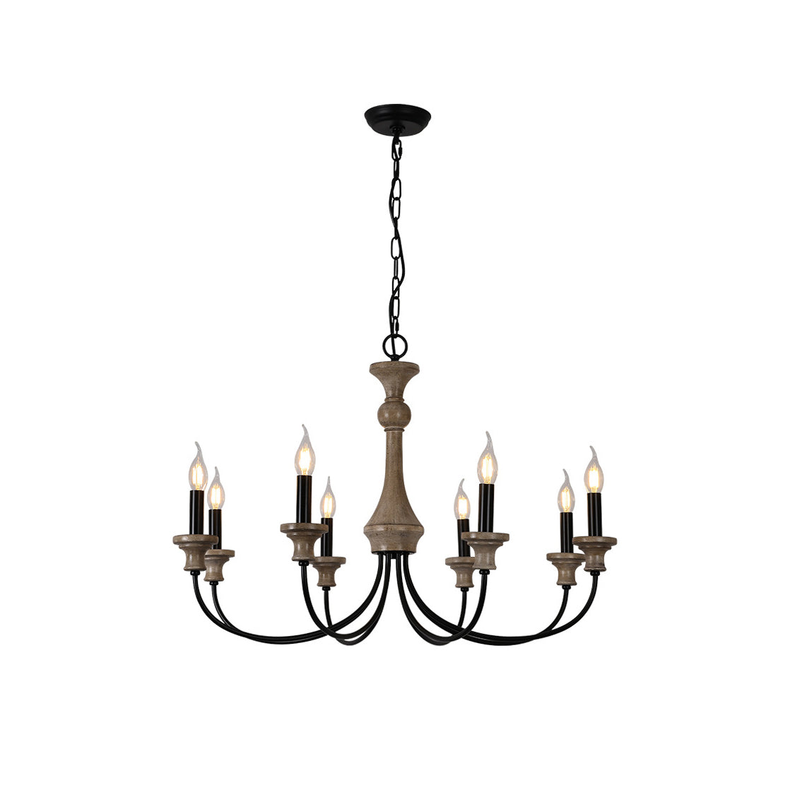 Zatheora Ancien Poussière D'étoiles Bois Métal Lustre - Neutralighting