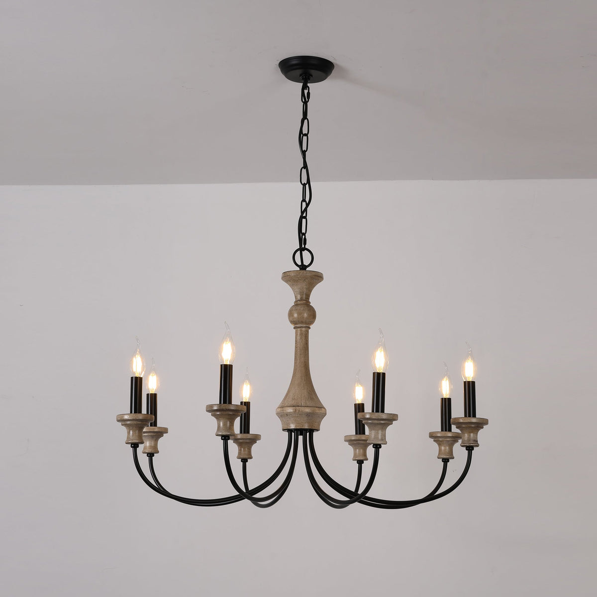 Zatheora Ancien Poussière D'étoiles Bois Métal Lustre - Neutralighting