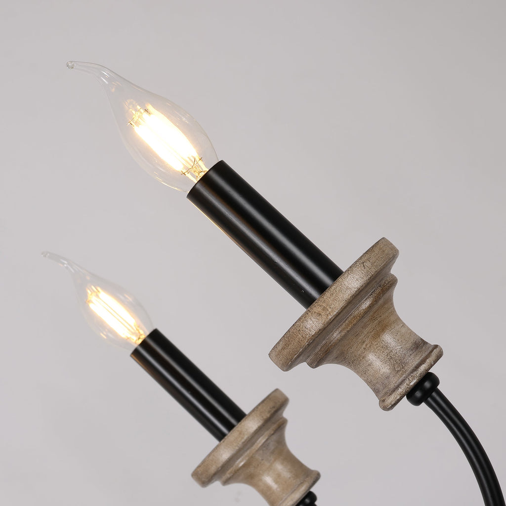 Zatheora Ancien Poussière D'étoiles Bois Métal Lustre - Neutralighting