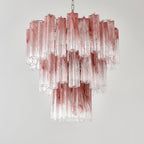 Aurora Lustre en Verre Rose Moderne - Neutralighting