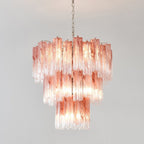 Aurora Lustre en Verre Rose Moderne - Neutralighting