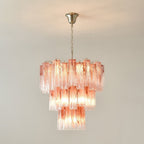 Aurora Lustre en Verre Rose Moderne - Neutralighting